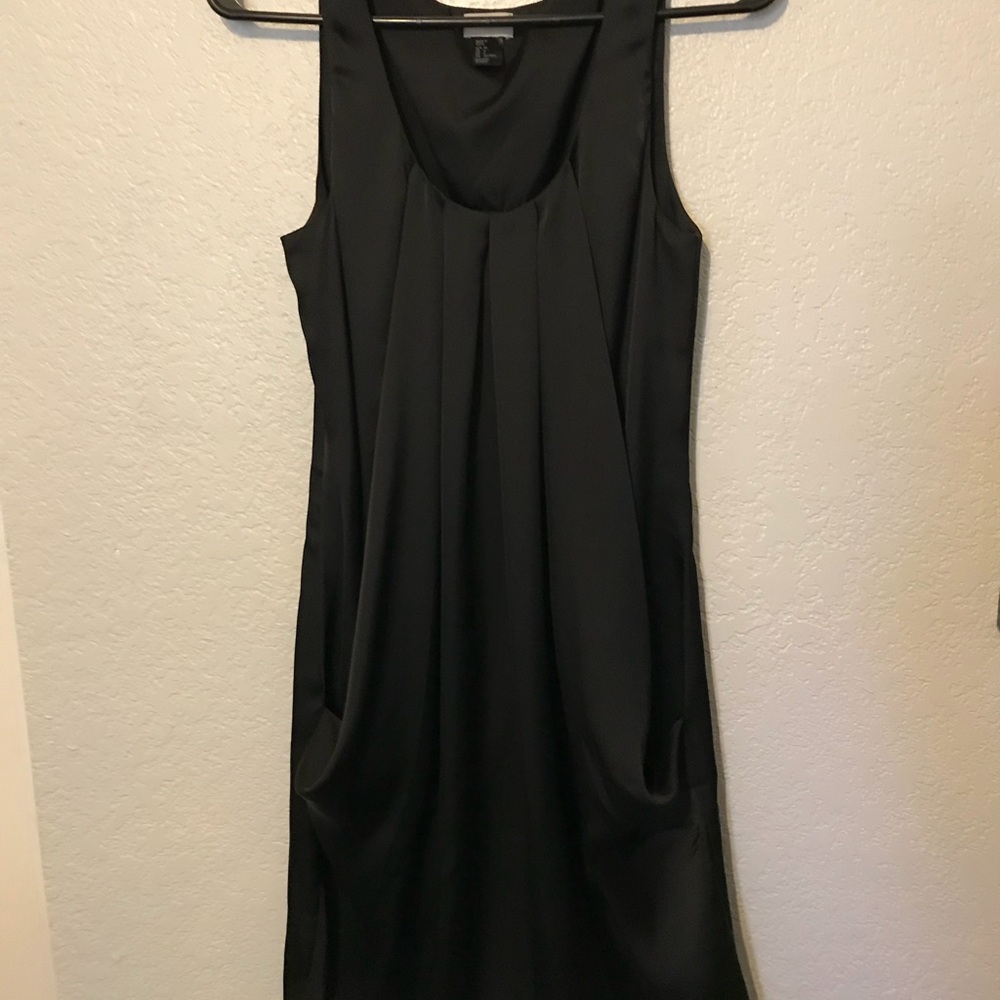 H&M Black Sleeveless Satin Mini Dress